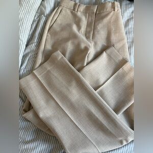 Cream Babaton Trousers Mid Rise